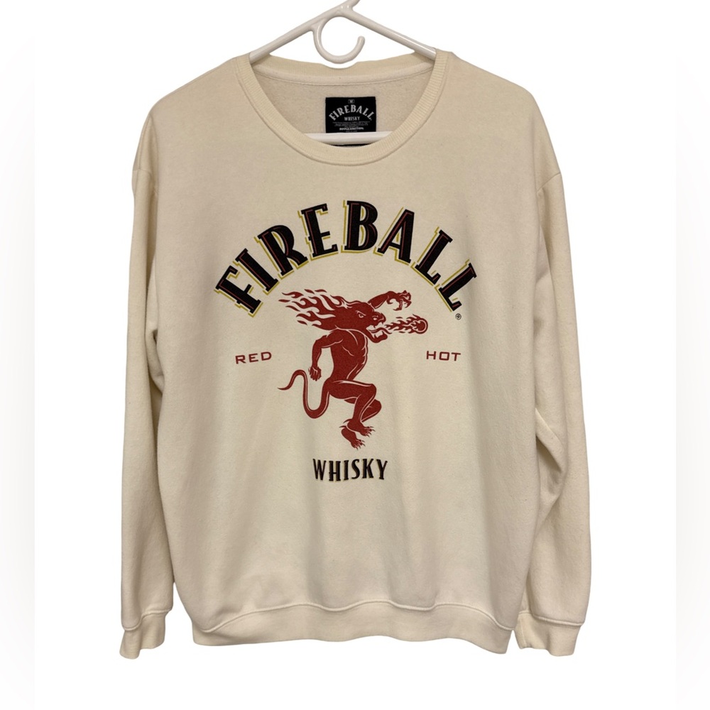 Ripple Junction Cream Fireball Whisky Crewneck Sweater